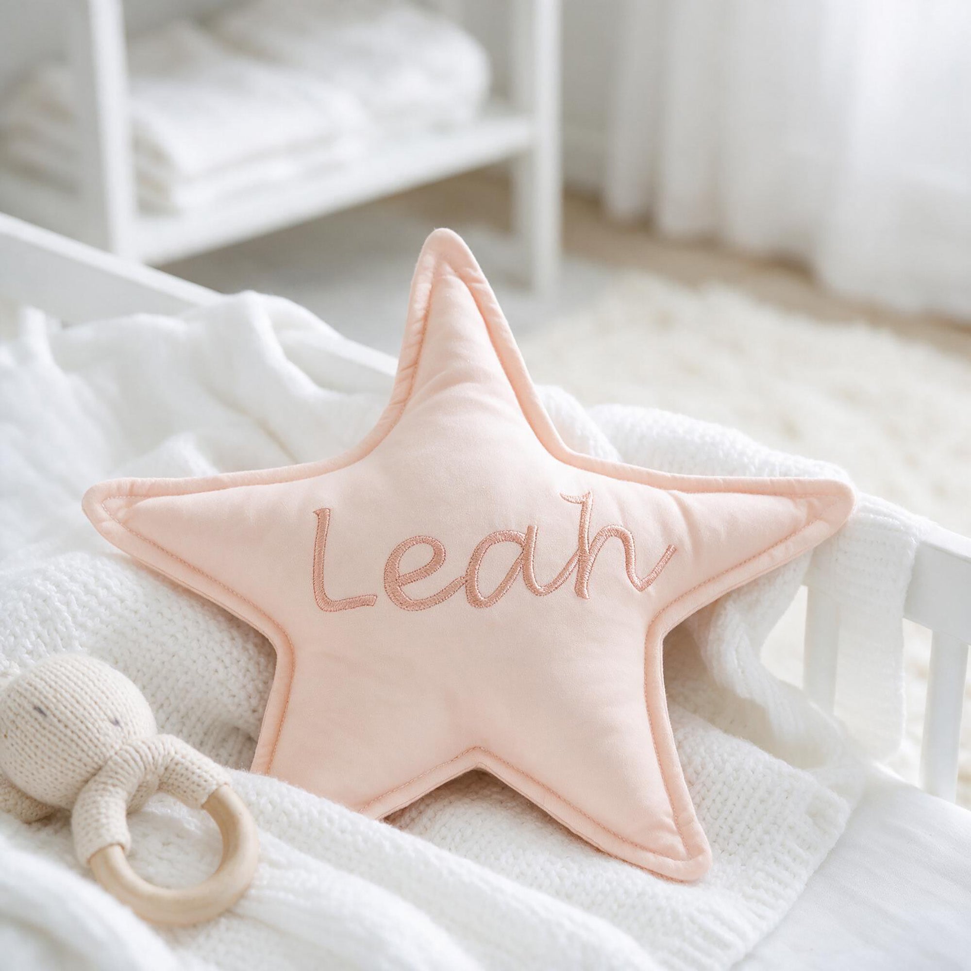Solid Pink Star Crib Toy 1 Pcs