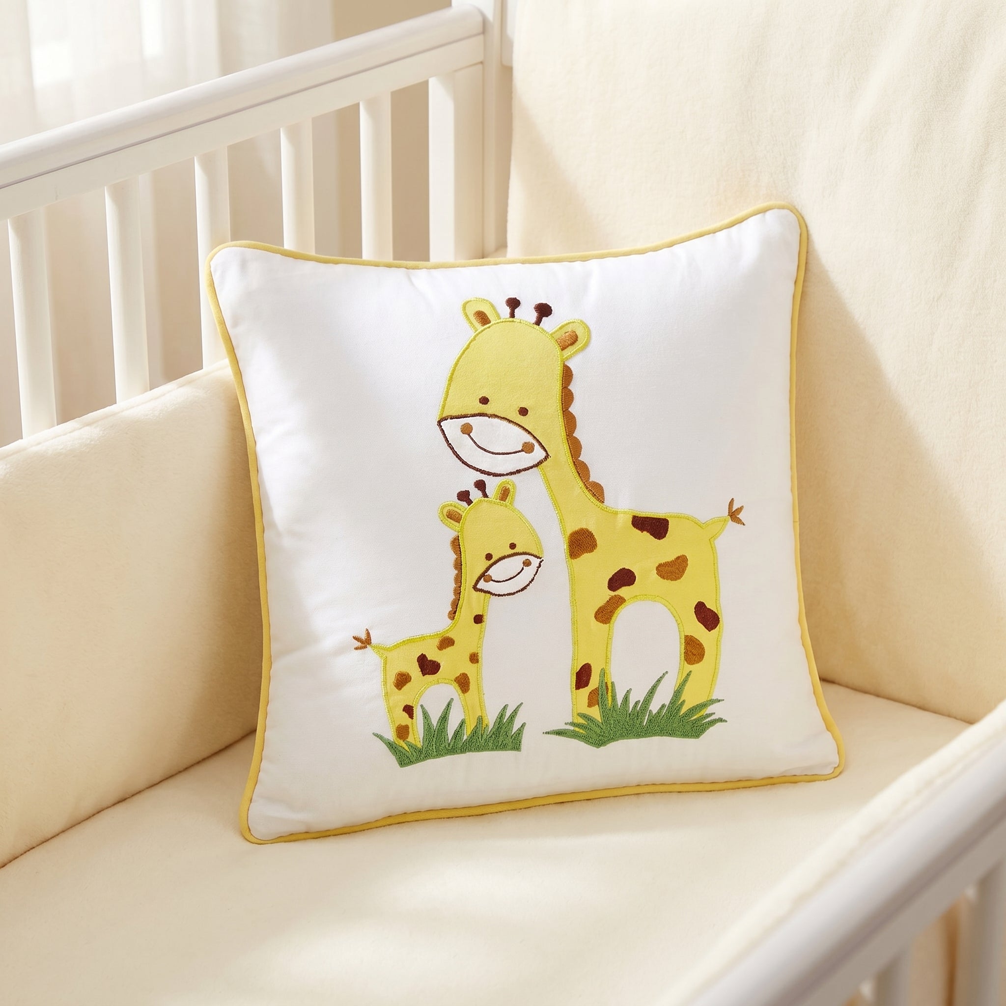 Giraffe Twill Filled Cotton Pillow 1 Pcs