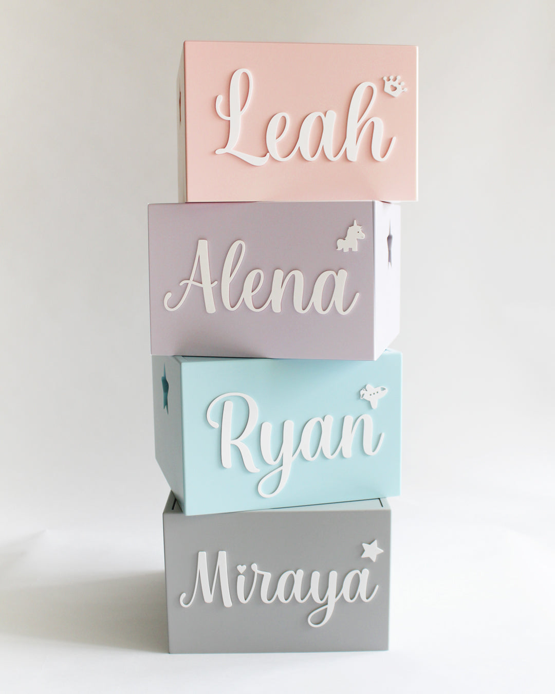 Personalized Star Box Cursive - Pink