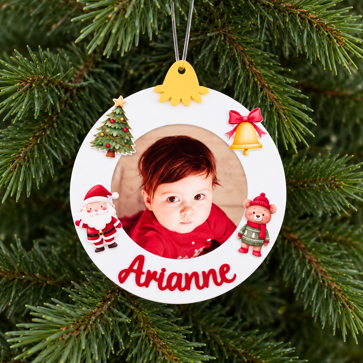 Christmas Photo Ornament - Round