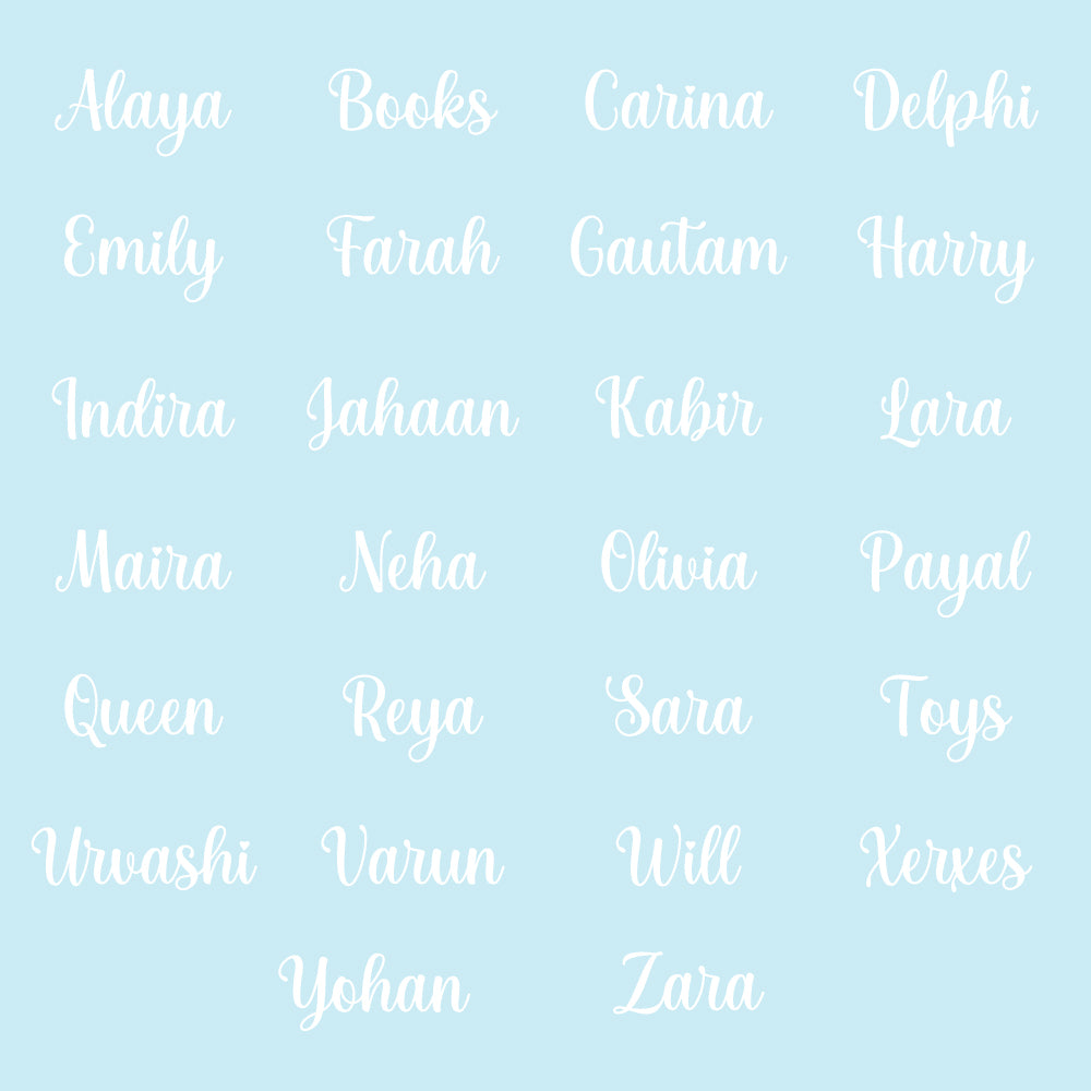 Personalized Name Box Cursive - Blue