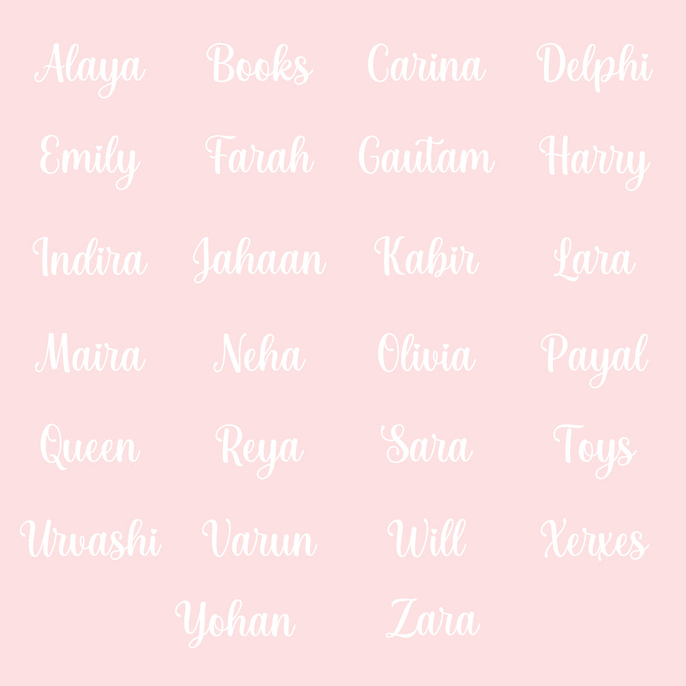 Personalized Name Box Cursive - Pink