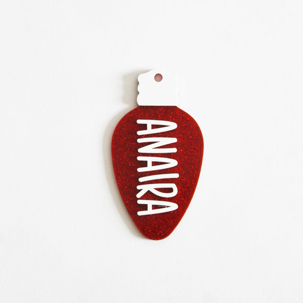 Christmas Lights Glitter Ornament