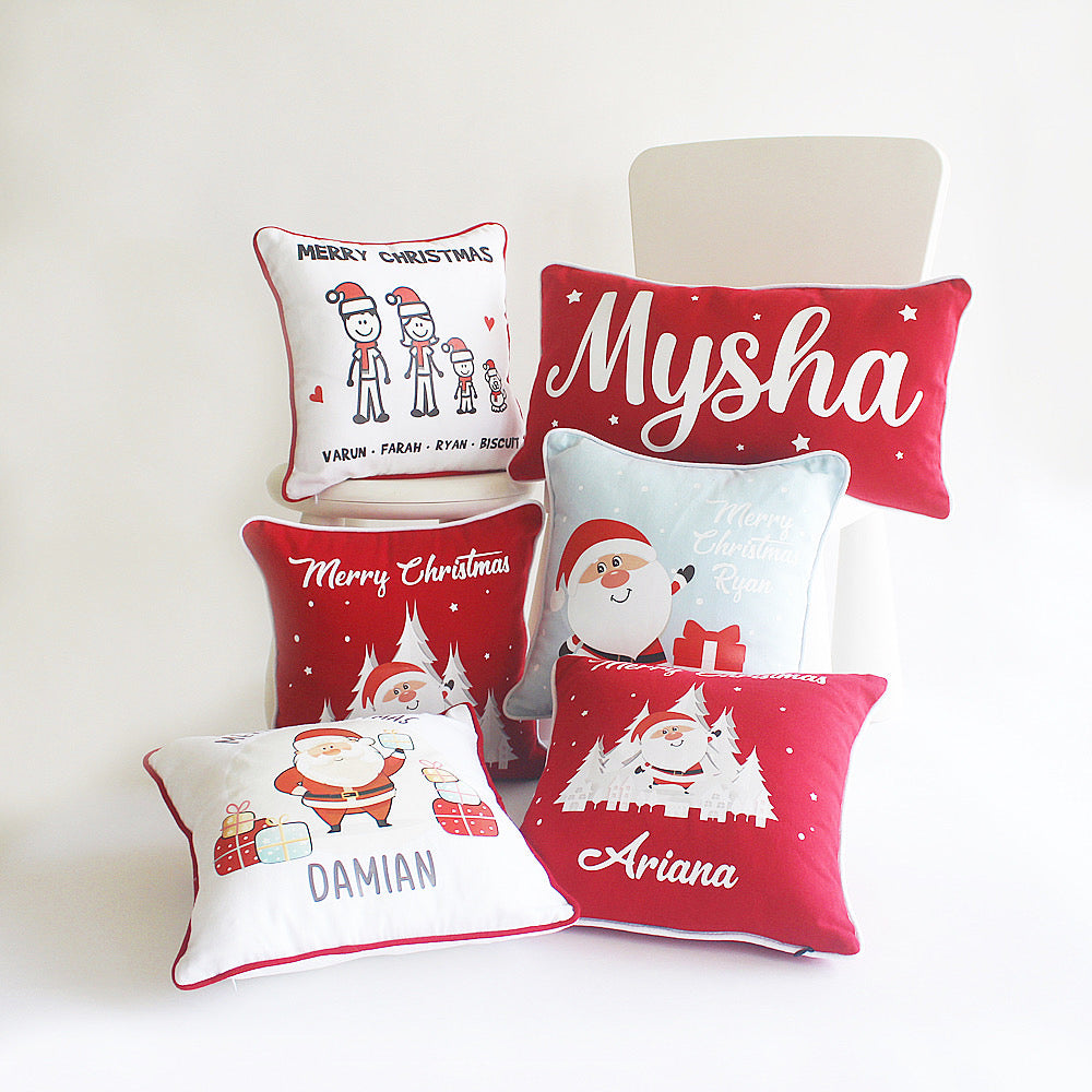 Christmas Santa Cushion - Blue