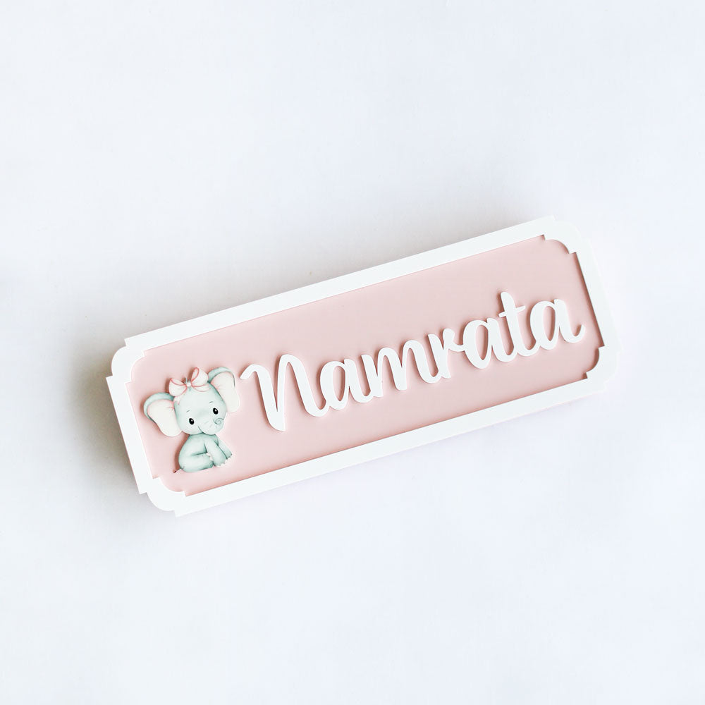 Name Plaque - Ellie - Pink