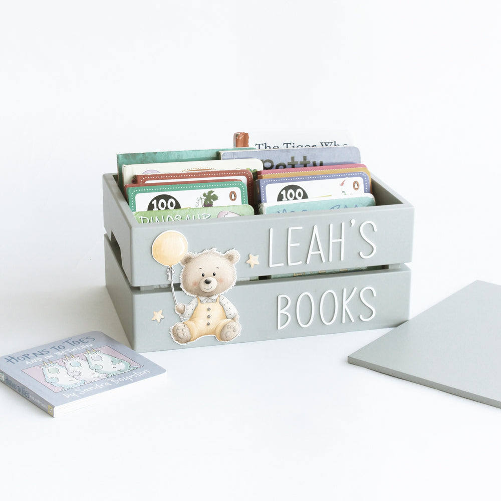 My Book Box - Grey - Teddy Balloon
