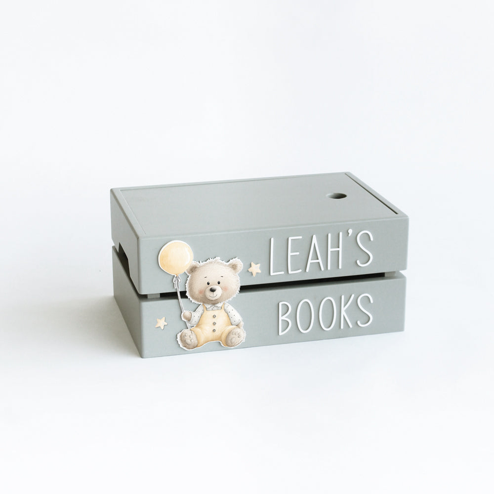 My Book Box - Grey - Teddy Balloon