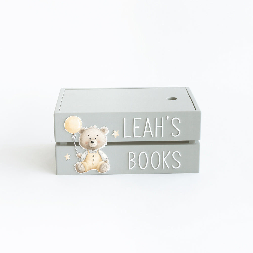 My Book Box - Grey - Teddy Balloon