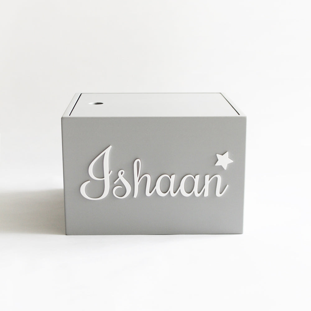 Personalized Star Box - Grey