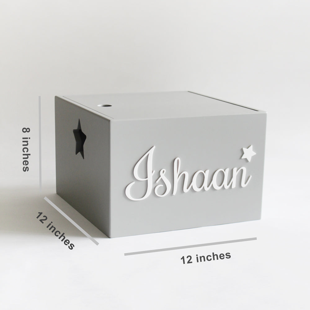 Personalized Star Box - Grey