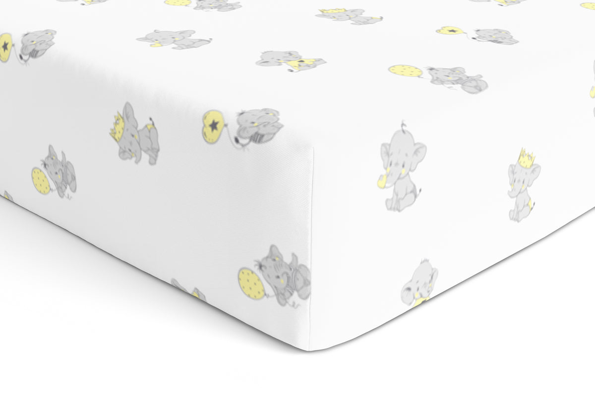 Ellie Friends White Crib Sheets 1 Pcs