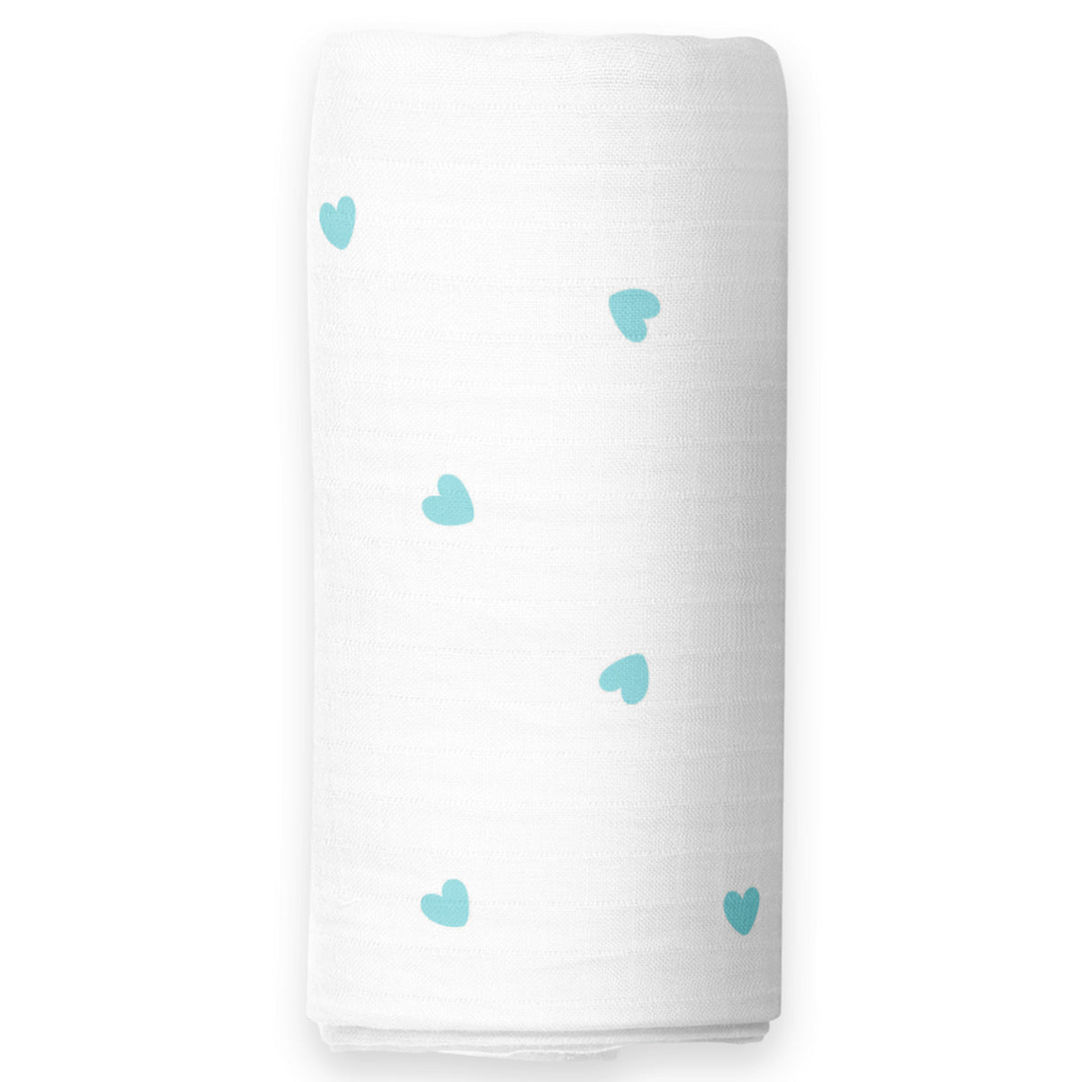 Blue Small Heart Designs Swaddles