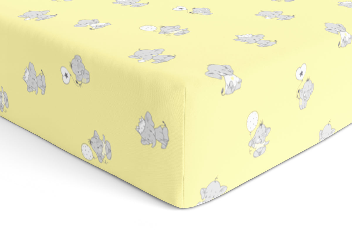 Ellie Friends Yellow Crib Sheets 1 Pcs
