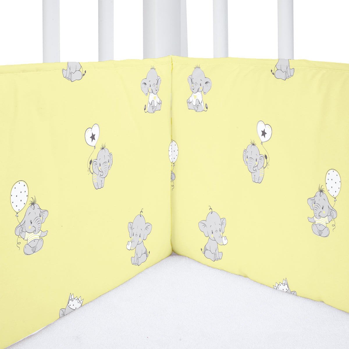 Ellie Friends Yellow Cot Bumper