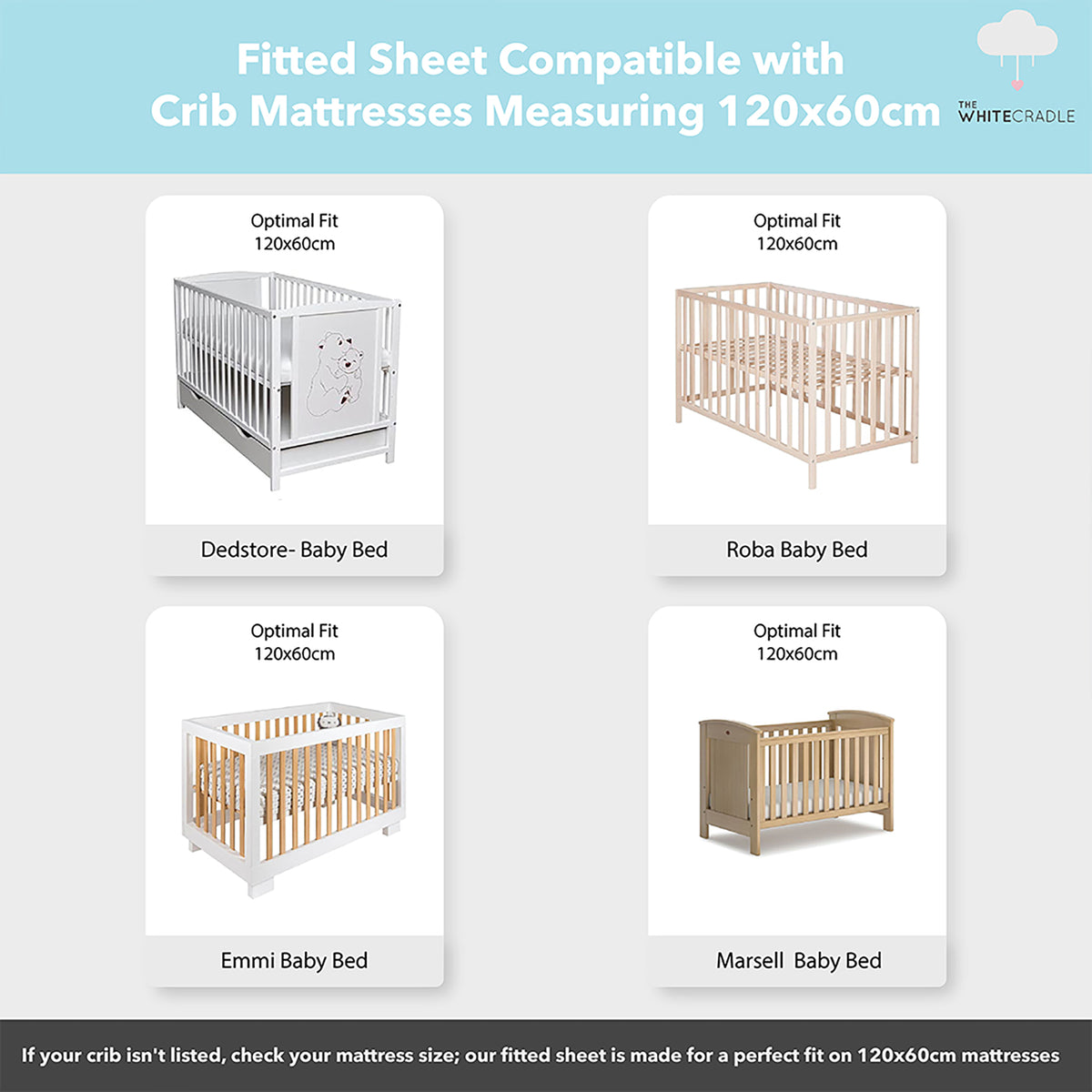 Softest Organic Cotton Crib Sheets in Pastel Colours