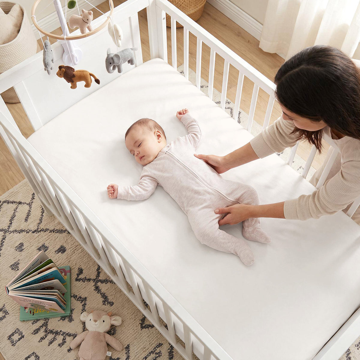 Softest Organic Cotton Crib Sheets in Pastel Colours
