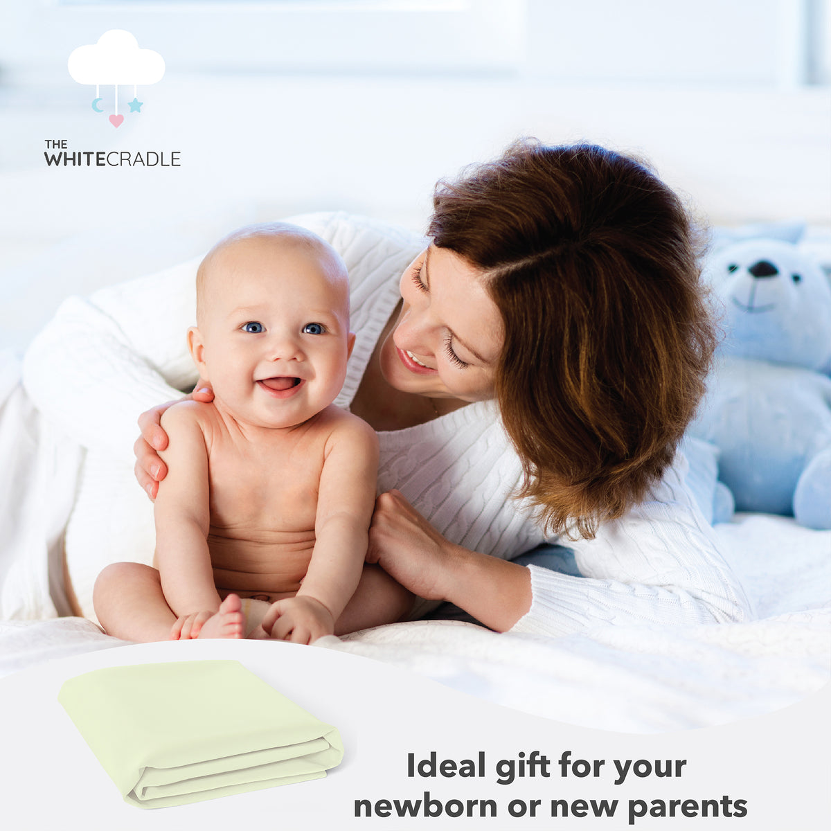 Softest Organic Cotton Crib Sheets in Pastel Colours
