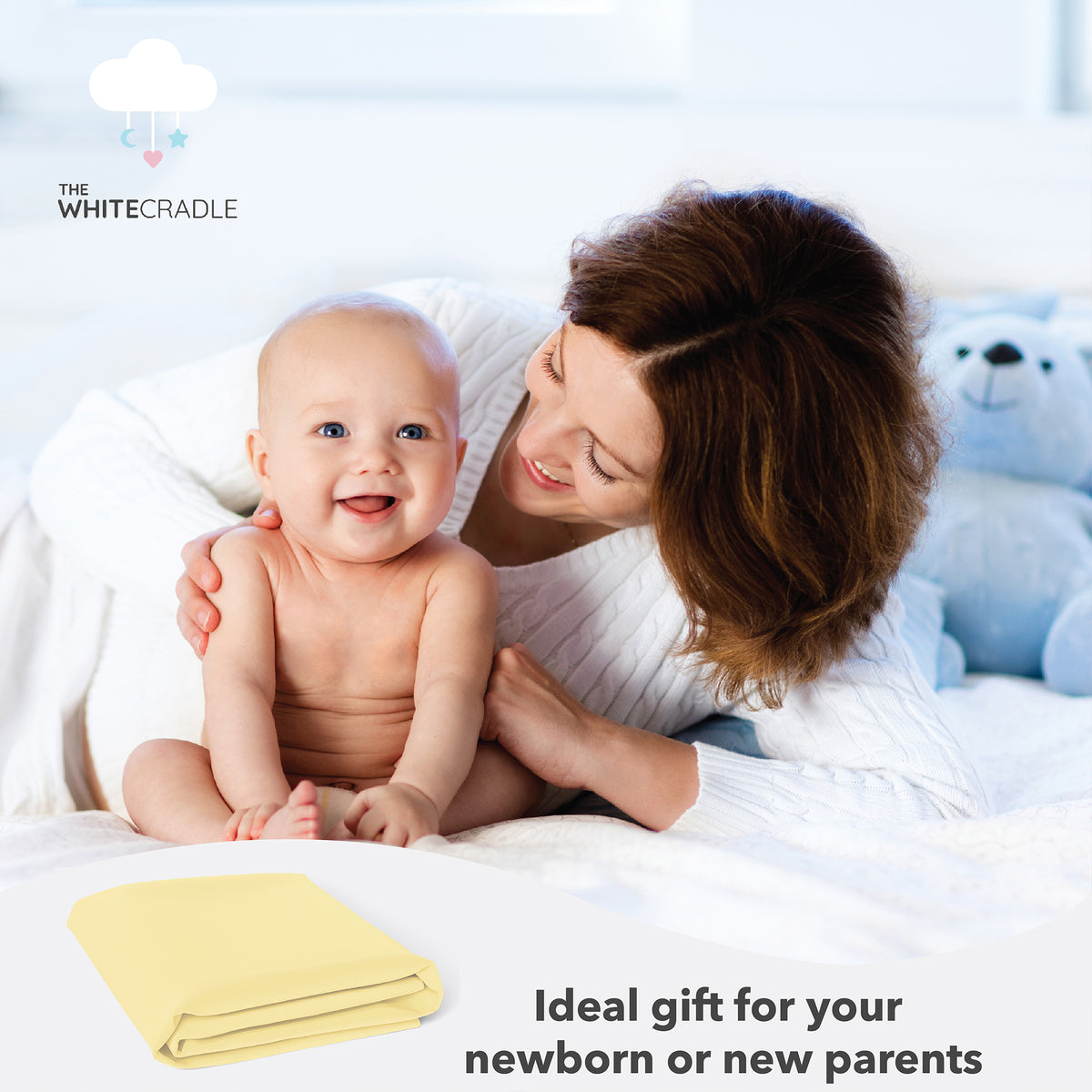 Softest Organic Cotton Crib Sheets in Pastel Colours