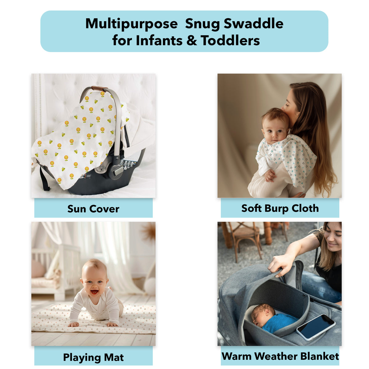 Pink Small Heart Designs Swaddles
