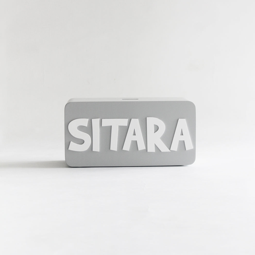 Rectangle Piggy Bank - Grey