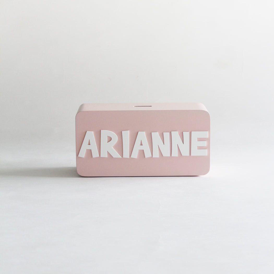 Rectangle Piggy Bank - Pink