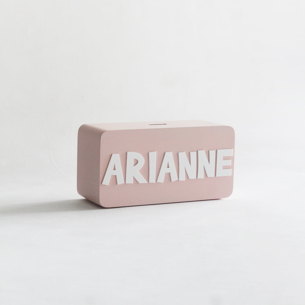 Rectangle Piggy Bank - Pink