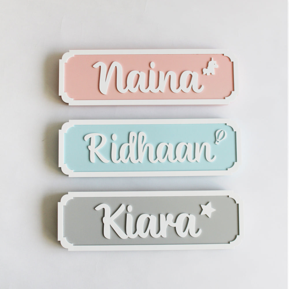 Name Plaque - with shape