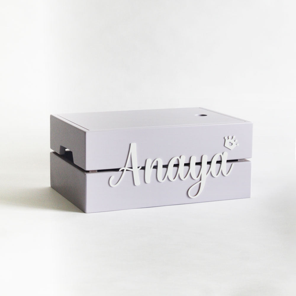 Type. Name Box Example Personalized Name Box Cursive - Lilac – The Tiny Trove