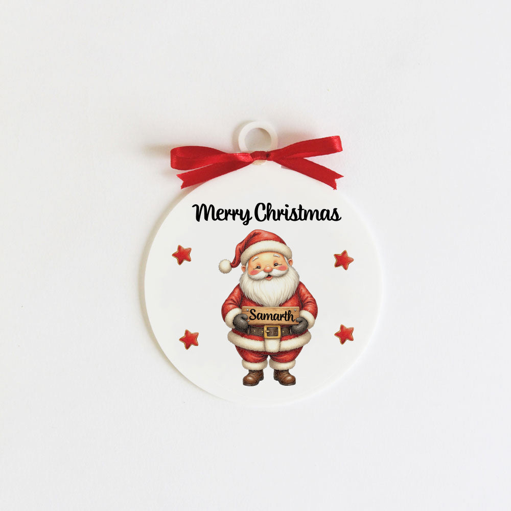 Santa Christmas Family Ornament - 1 person