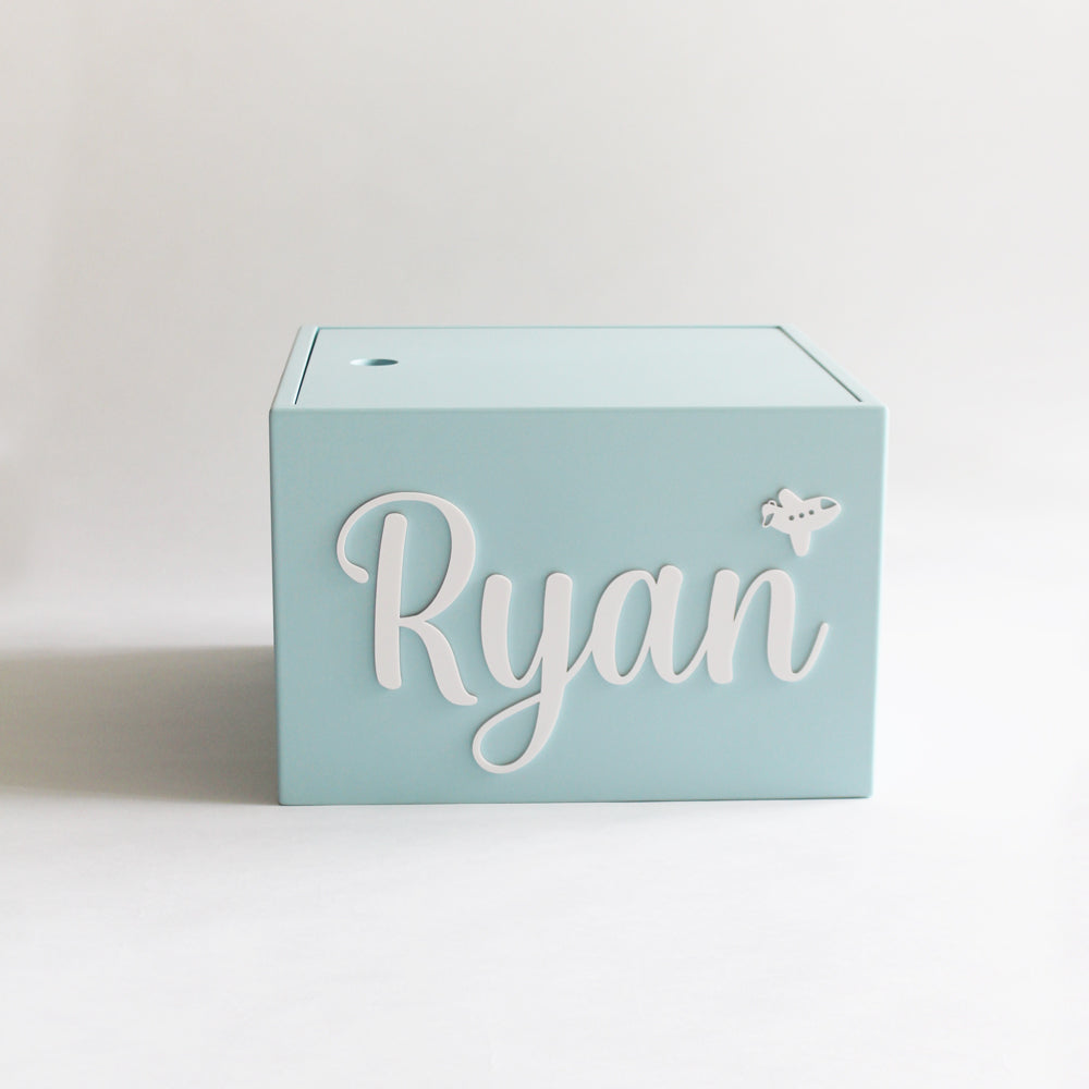 Personalized Star Box Cursive - Blue