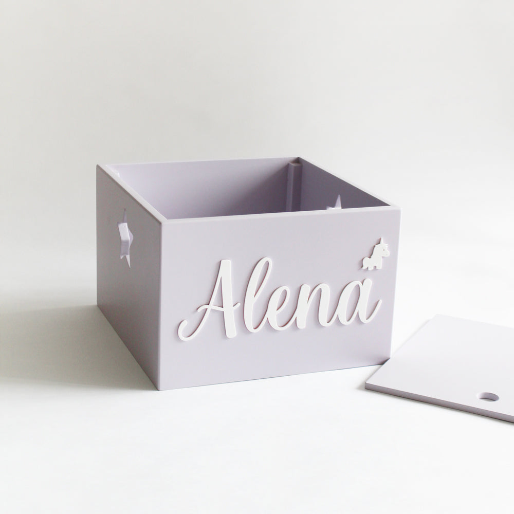 Personalized Star Box Cursive - Lilac