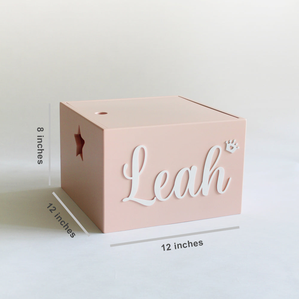 Personalized Star Box Cursive - Pink