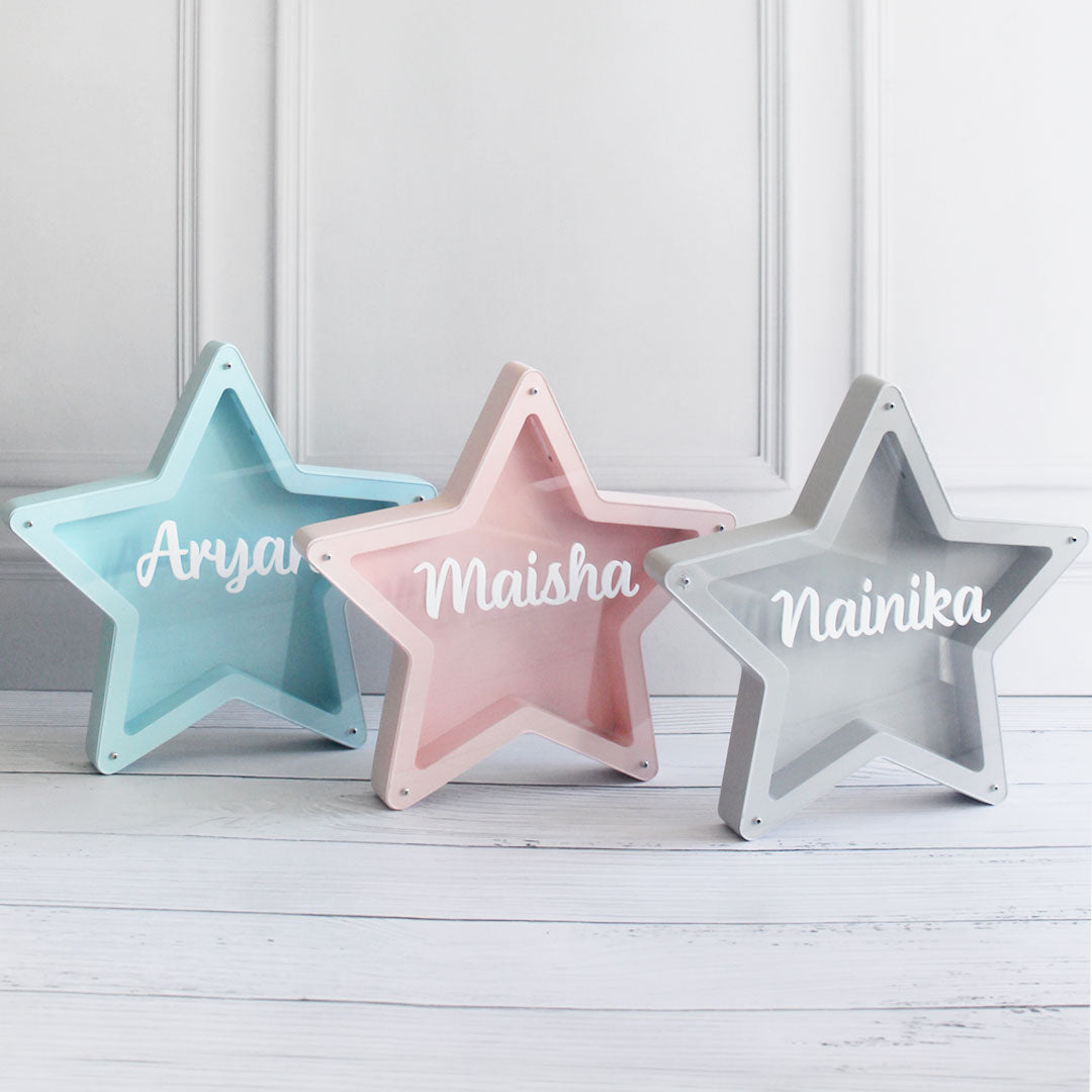 Star Piggy Bank - Pink