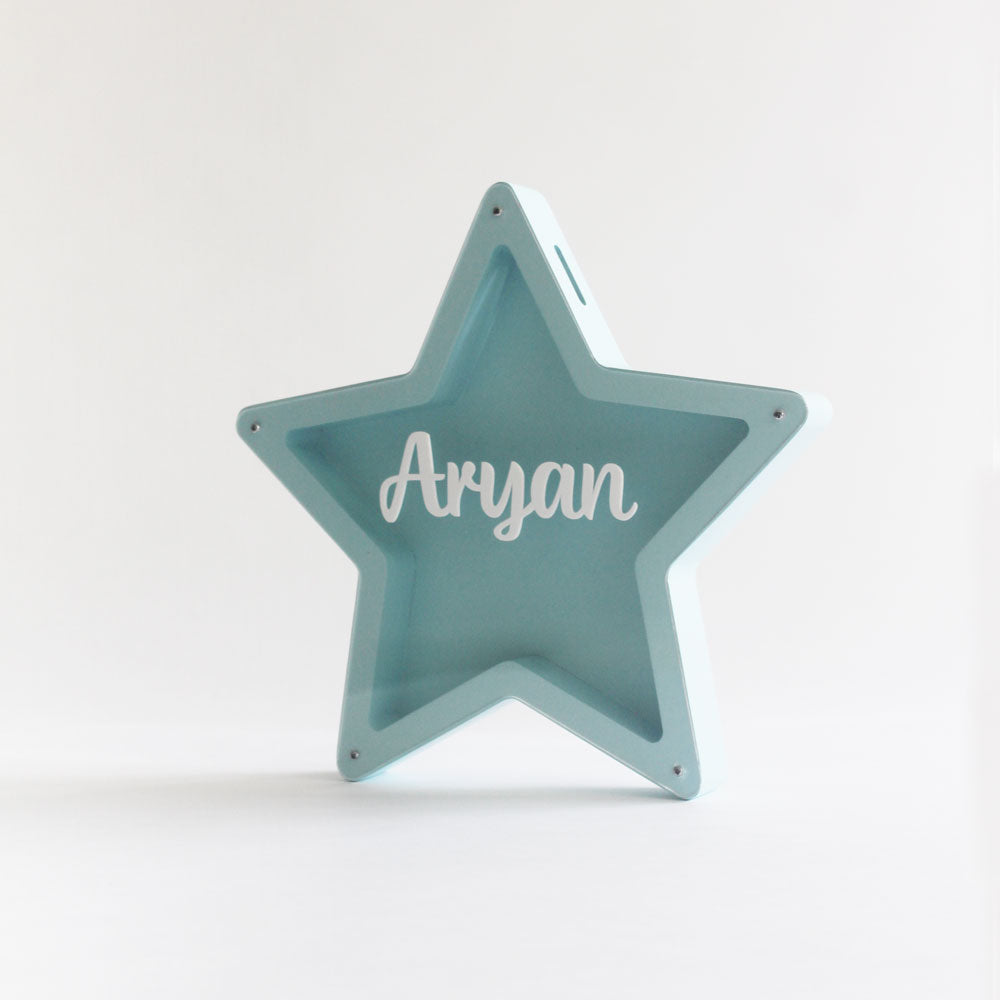Star Piggy Bank - Blue