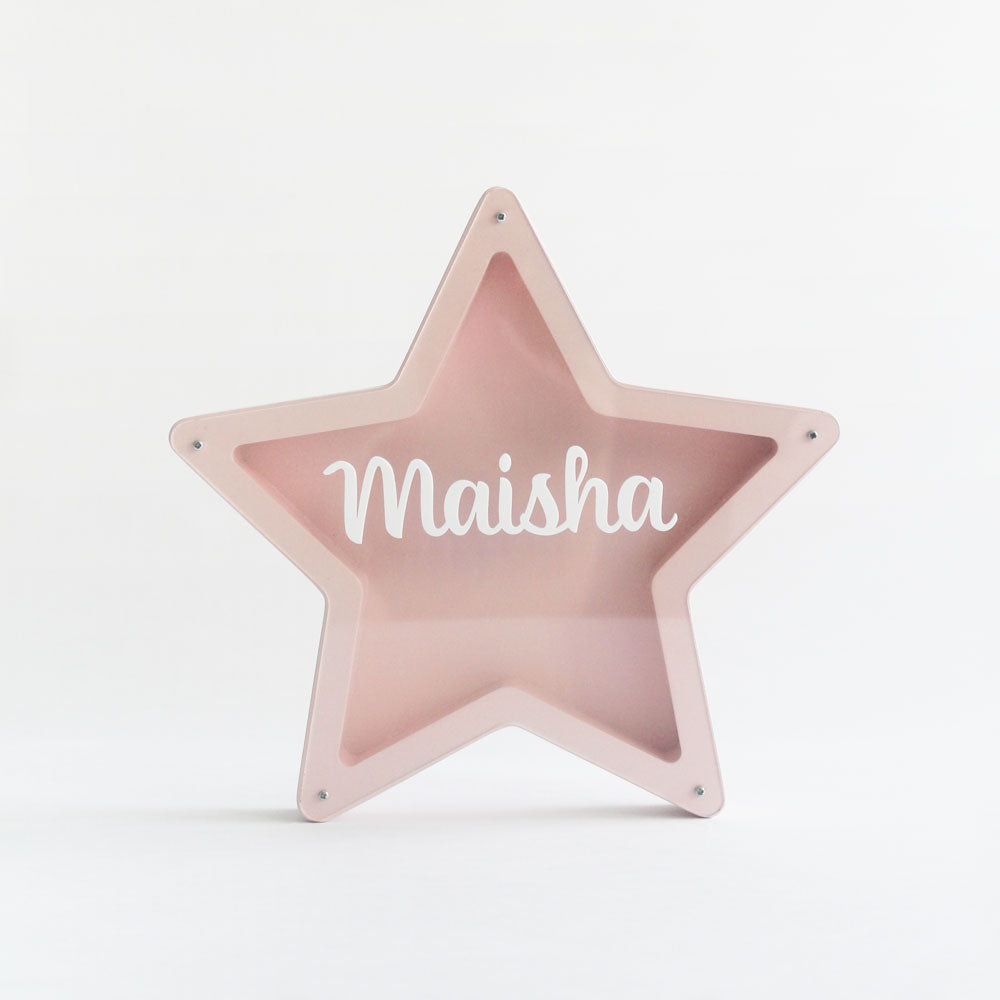Star Piggy Bank - Pink