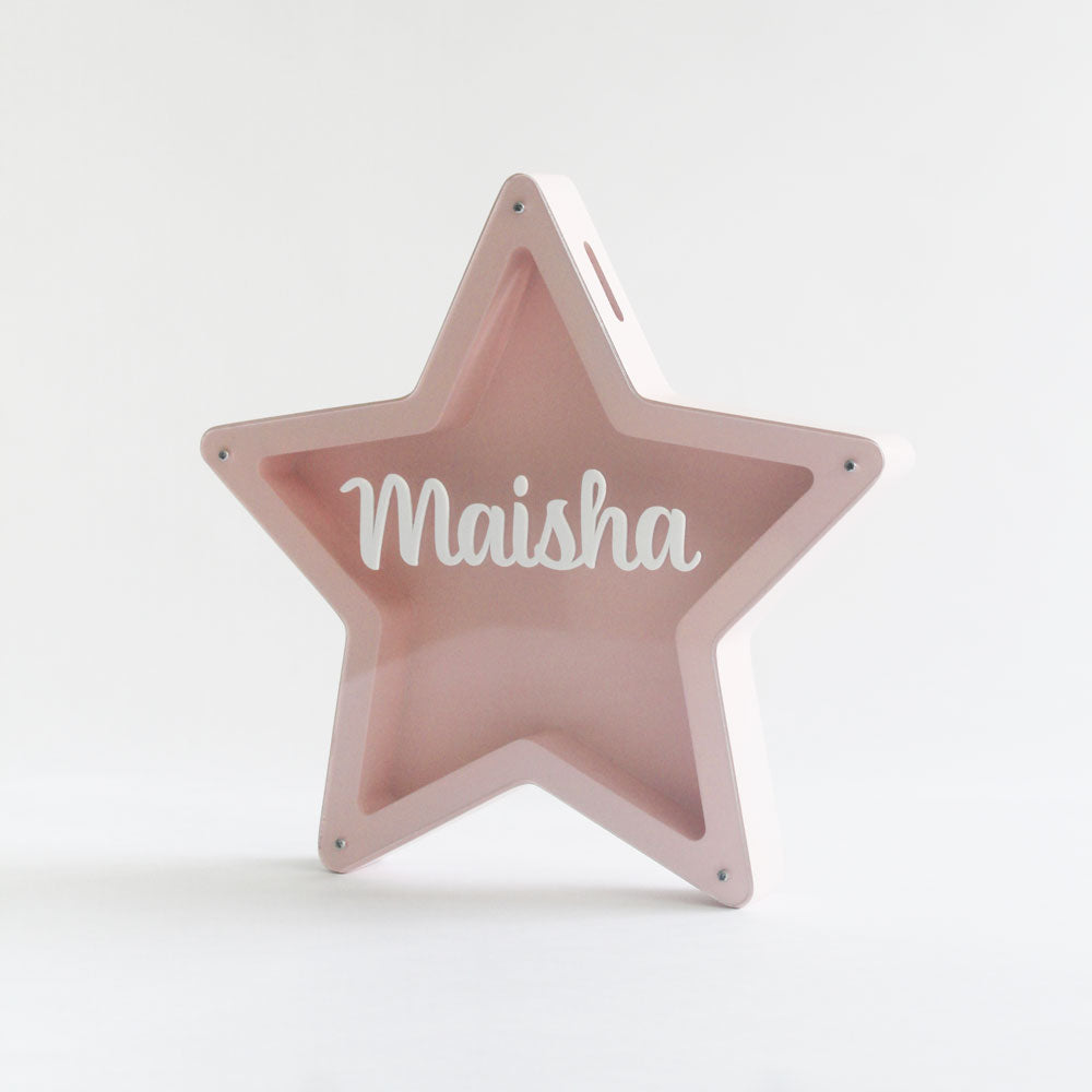 Star Piggy Bank - Pink