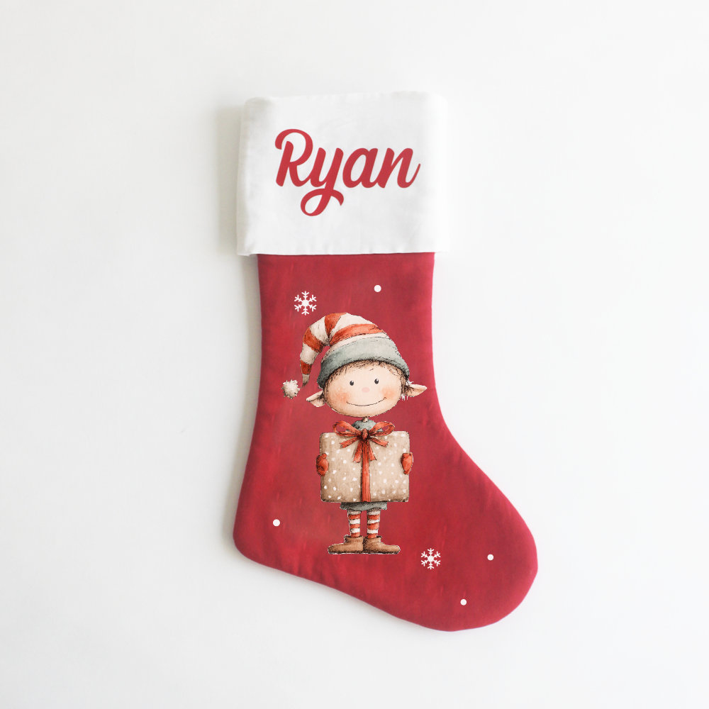 Whimsical Christmas Stocking - Elf