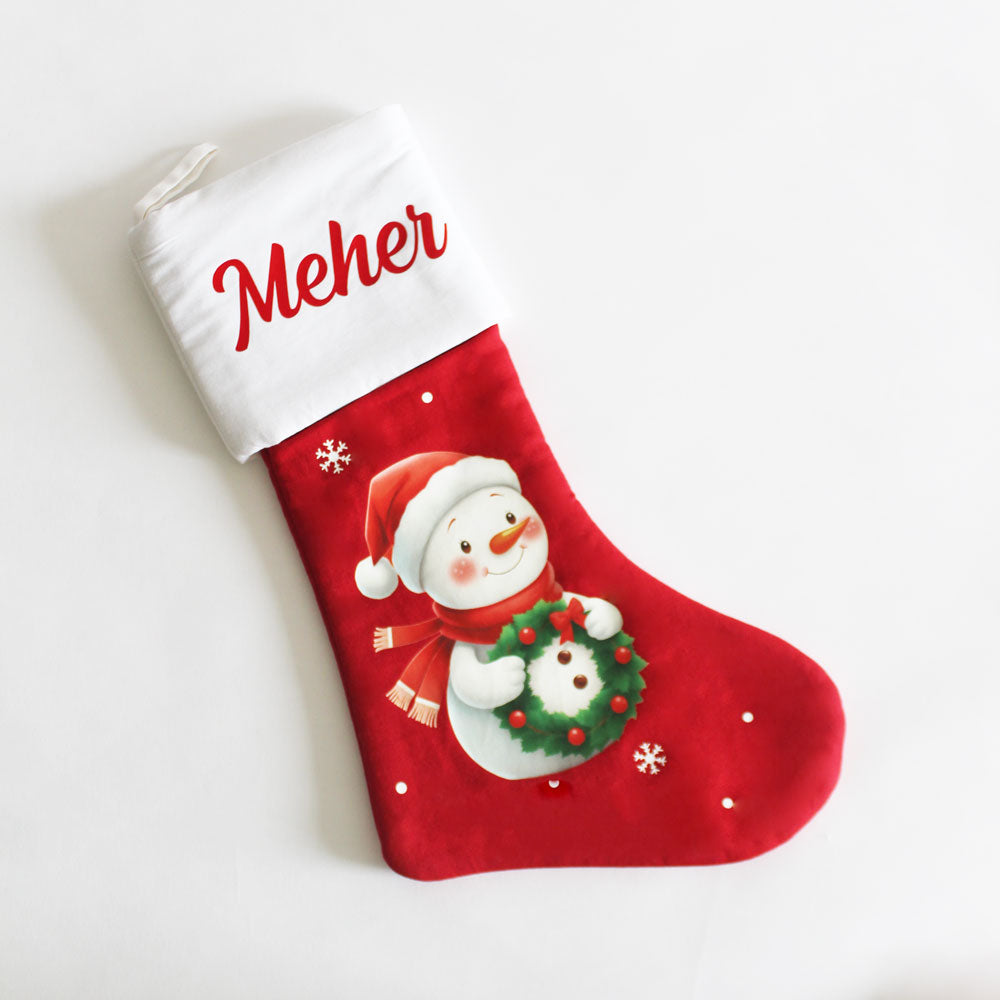 Adorable Christmas Stocking - Snowman