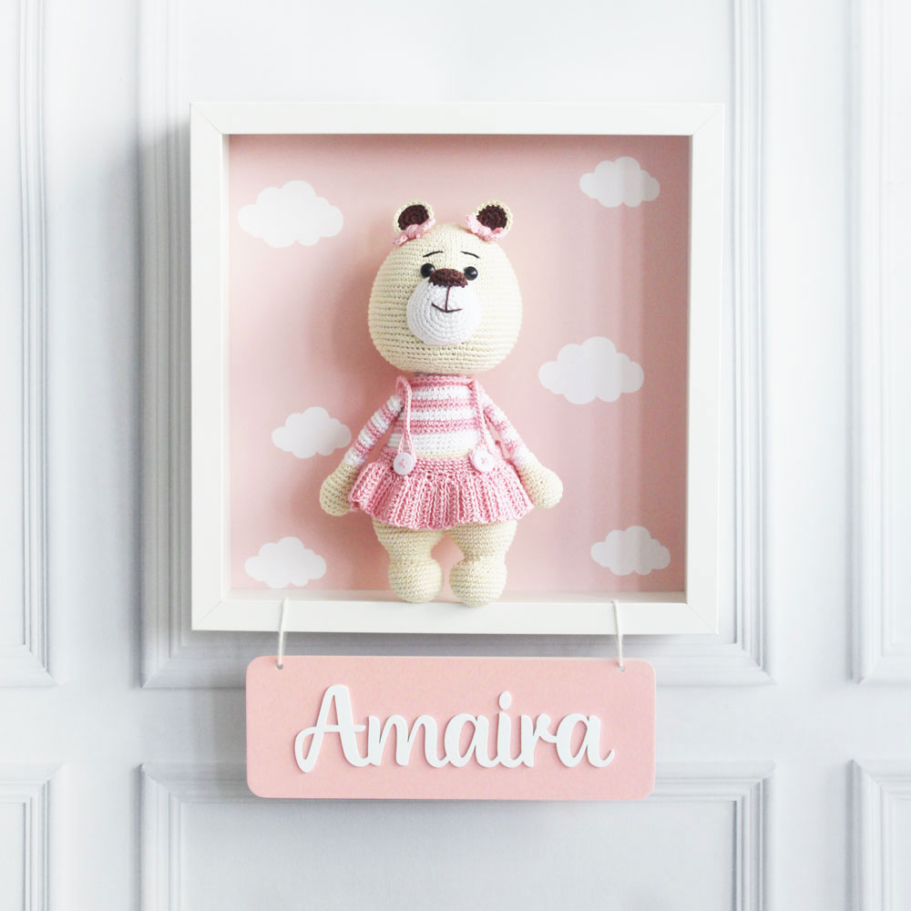 Buttercup the Bear - Shadow Box Frame