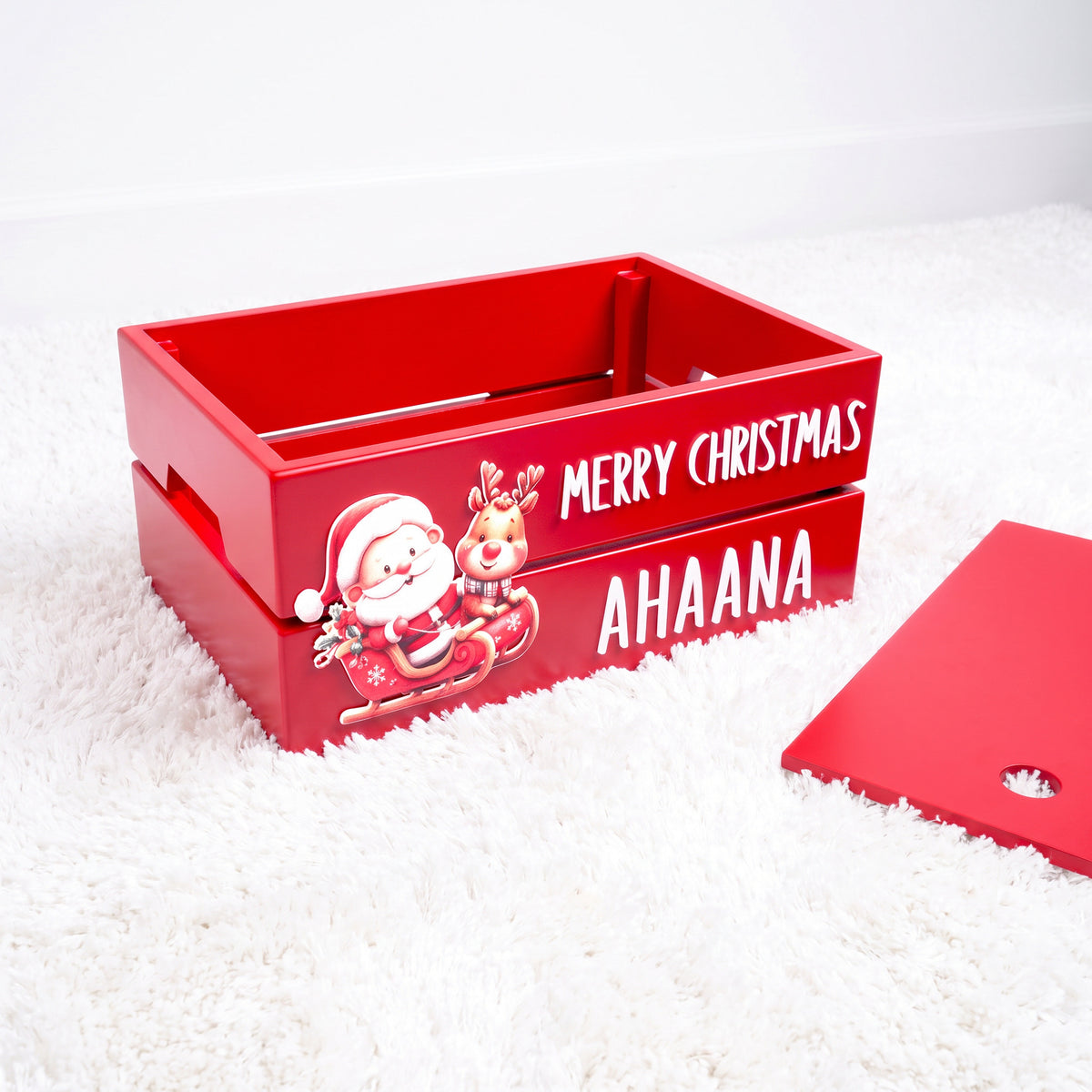 Santa On Sledge - Red