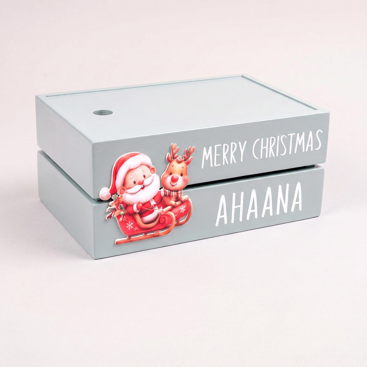 Santa On Sledge - Grey