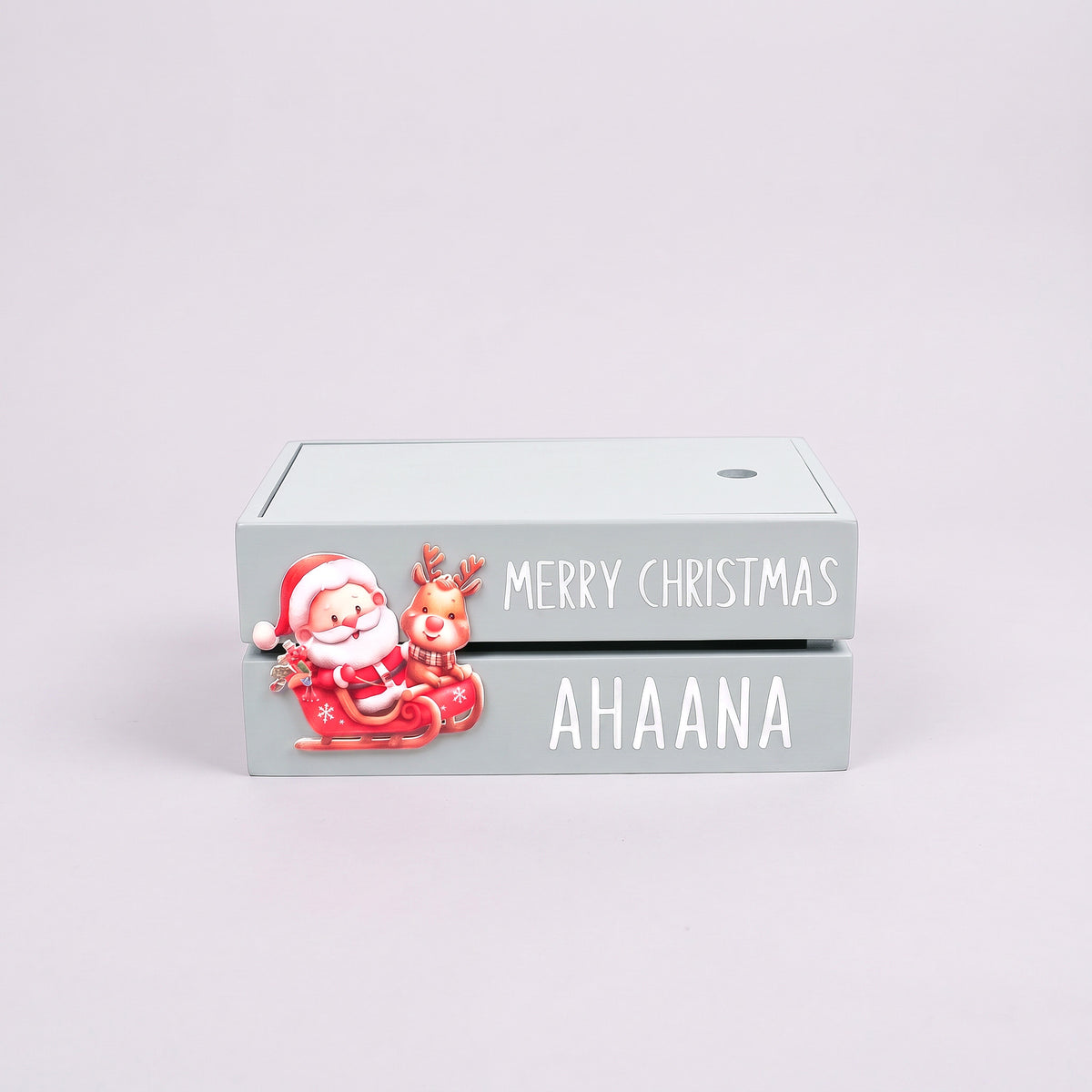 Santa On Sledge - Grey