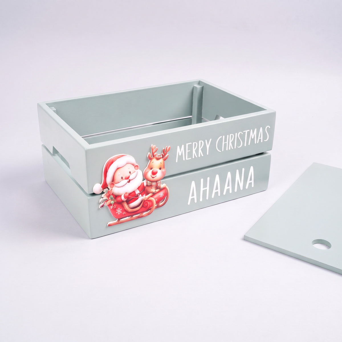 Santa On Sledge - Grey