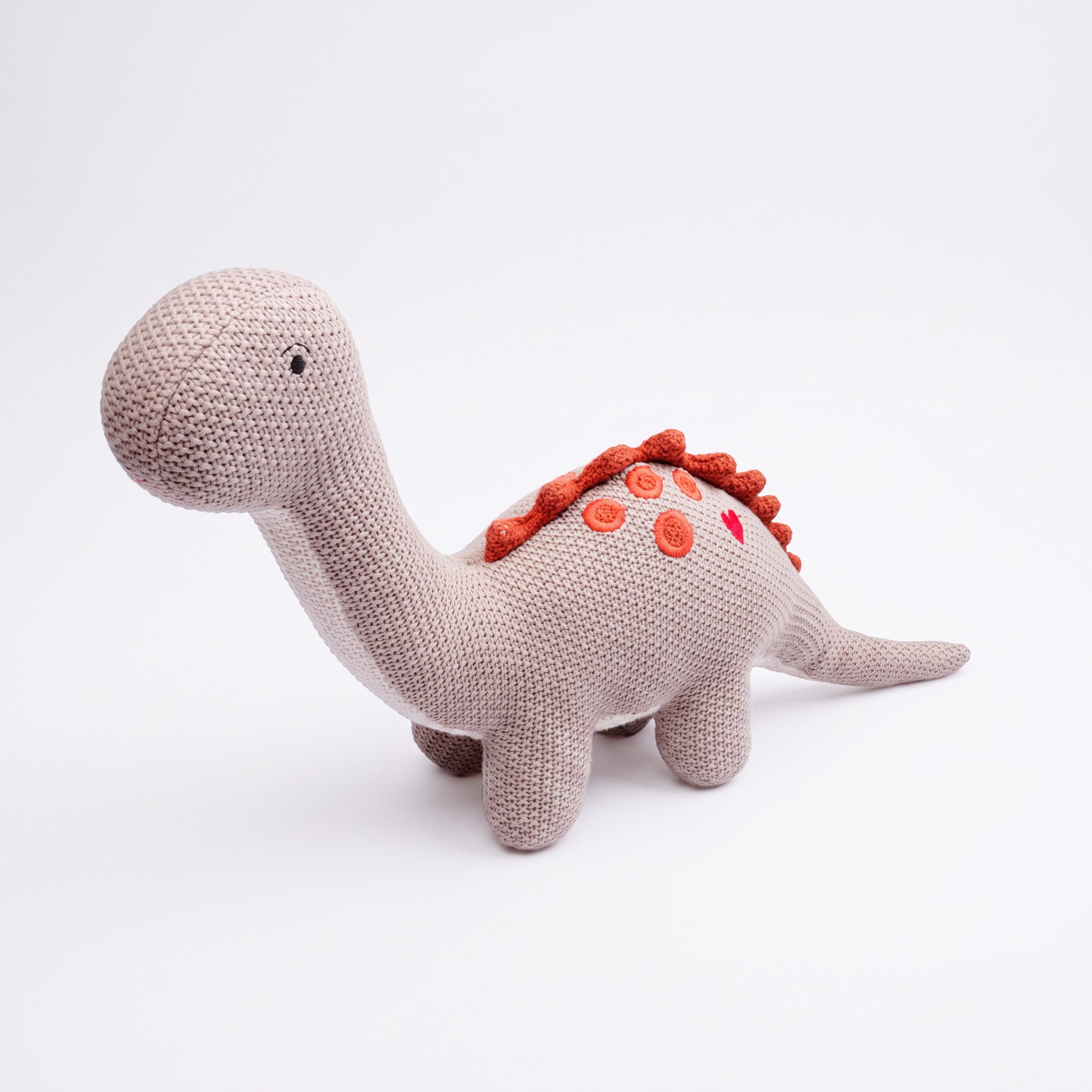 Dino Grey Crochet Dinosaur Soft Toy