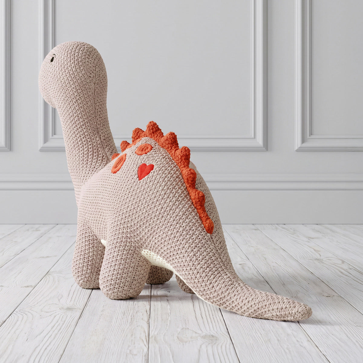 Dino Grey Waffle Dinosaur Soft Toy