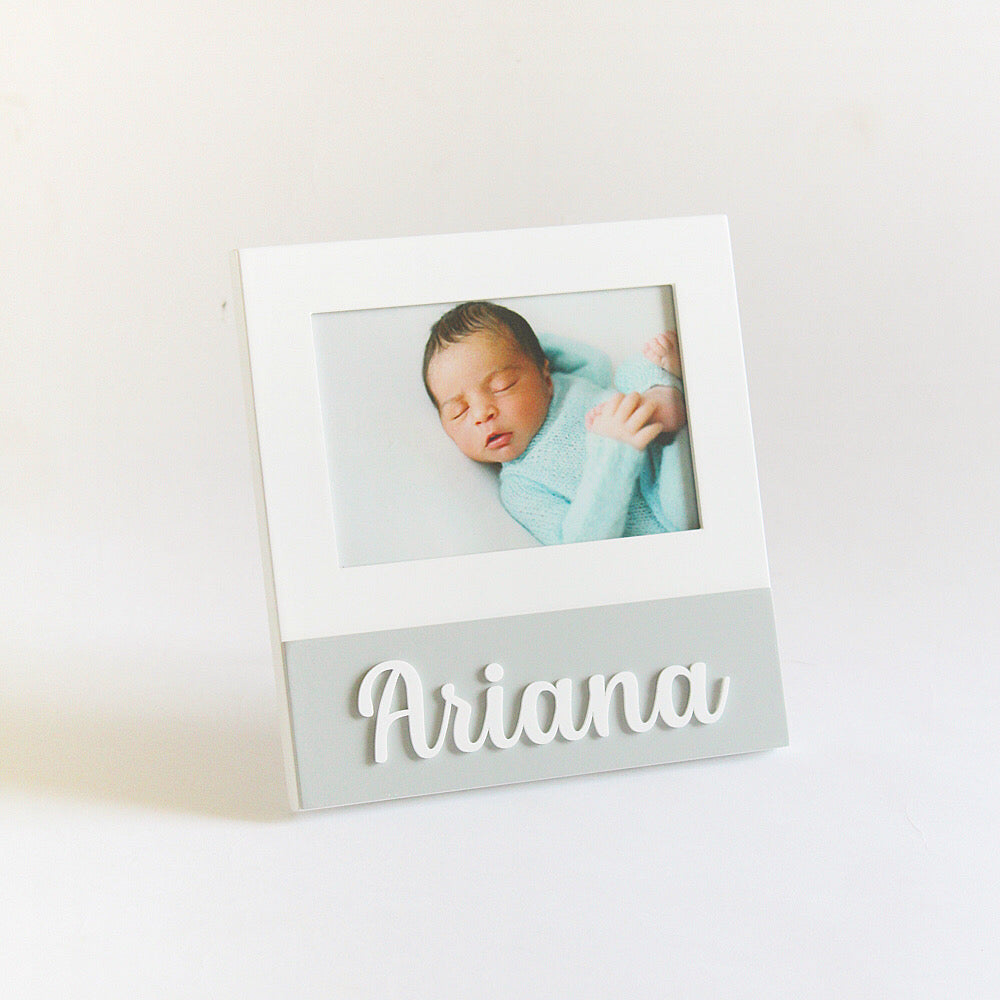 Personalized Square Frame - Grey
