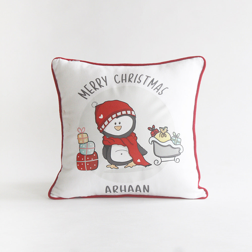 Christmas Penguin Cushion