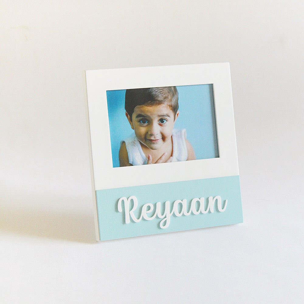 Personalized Square Frame - Blue