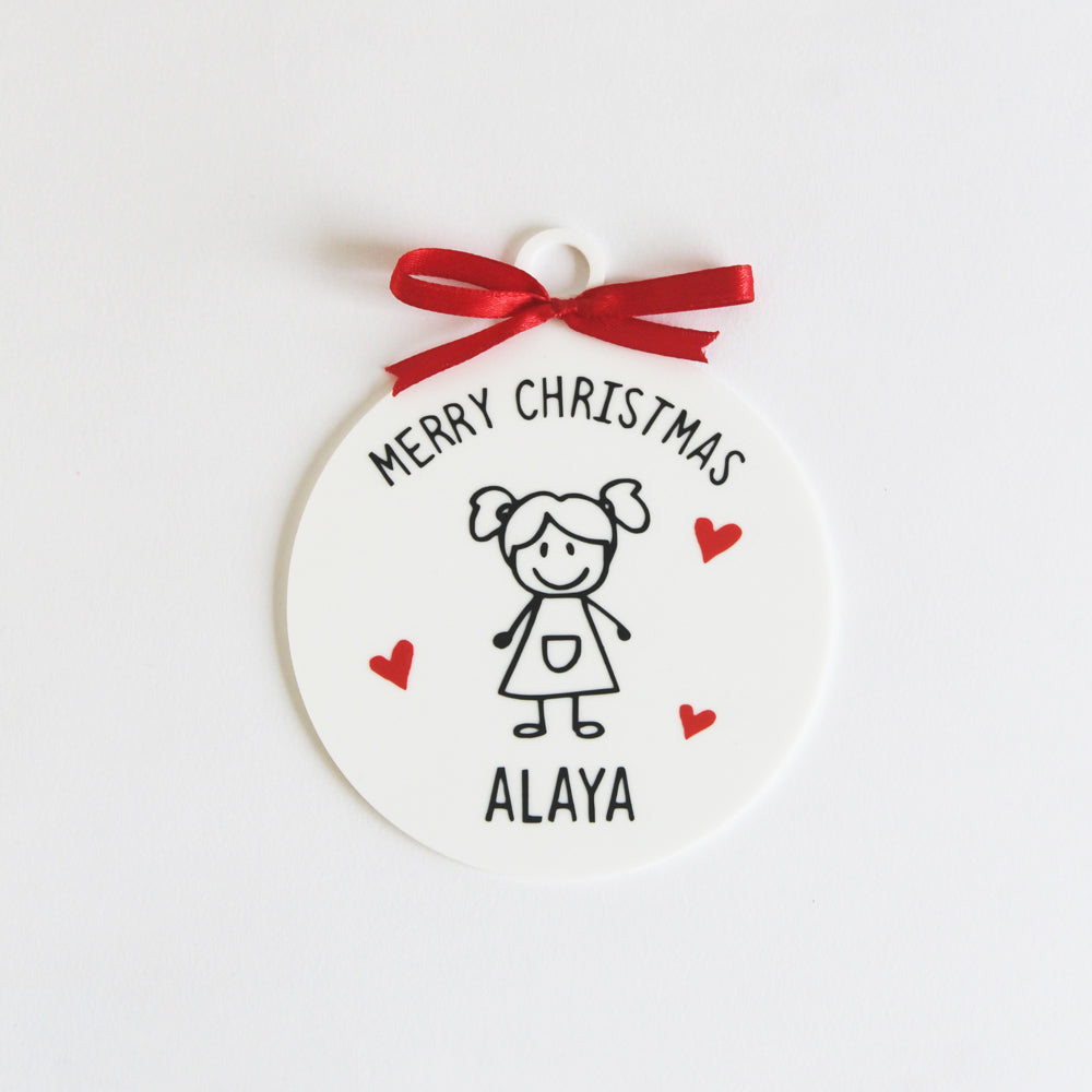 Christmas Doodle Ornament - 1 Person/Pet