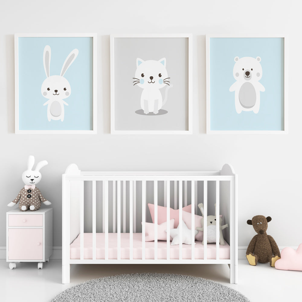 Baby Animal Frames Set - Blue
